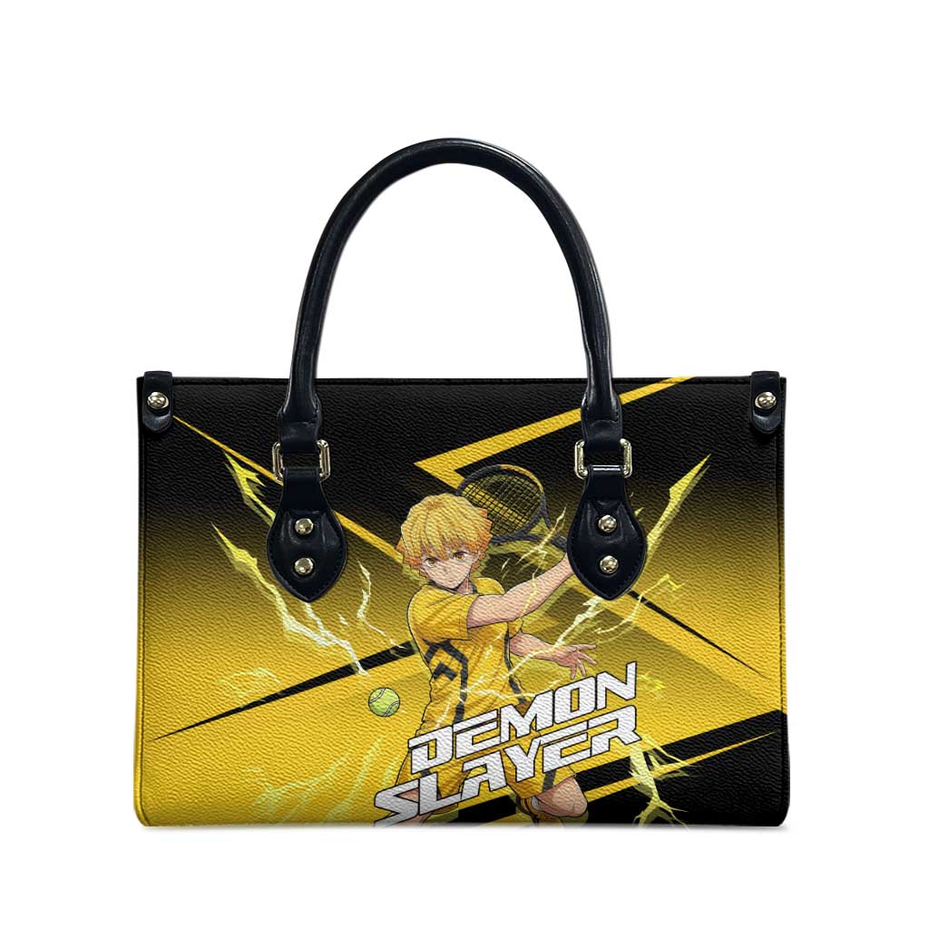 Zenitsu Agatsuma Thunder Smash Leather Bag Sporty Anime Mashup Style