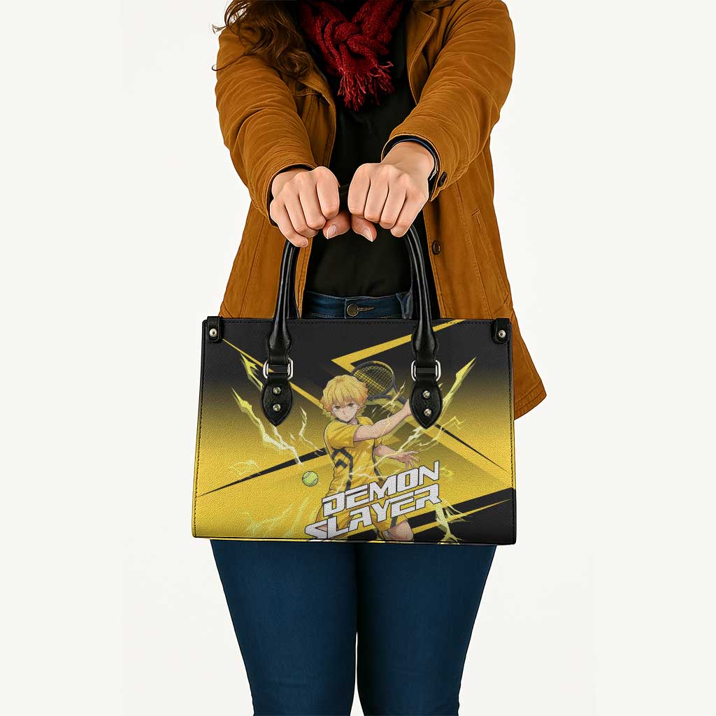 Zenitsu Agatsuma Thunder Smash Leather Bag Sporty Anime Mashup Style