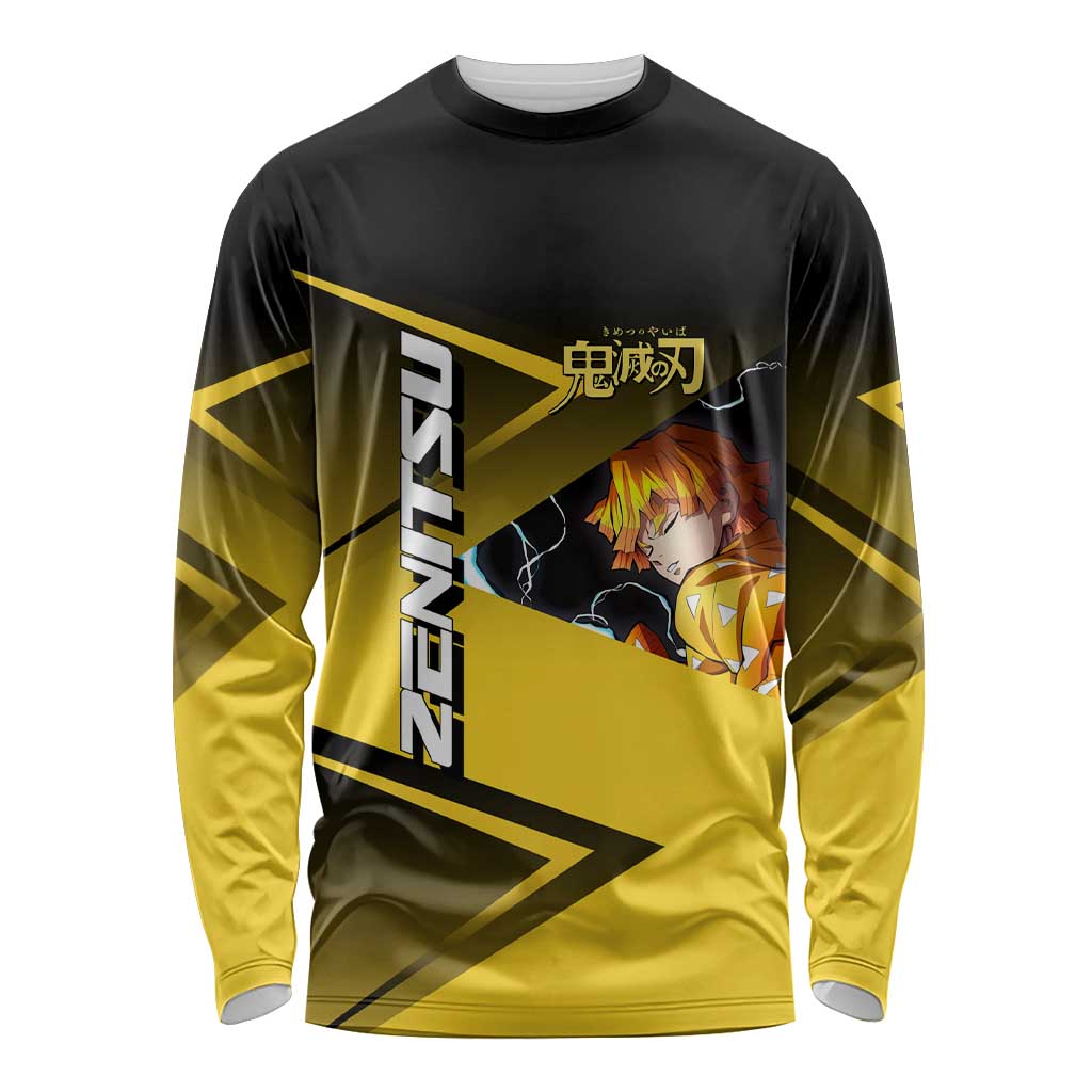 Zenitsu Agatsuma Thunder Smash Long Sleeve Shirt Sporty Anime Mashup Style