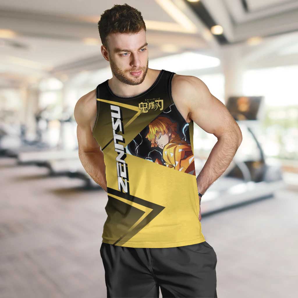 Zenitsu Agatsuma Thunder Smash Men Tank Top Sporty Anime Mashup Style