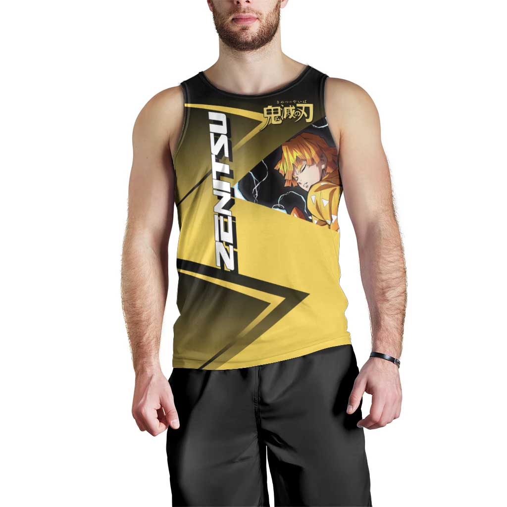 Zenitsu Agatsuma Thunder Smash Men Tank Top Sporty Anime Mashup Style