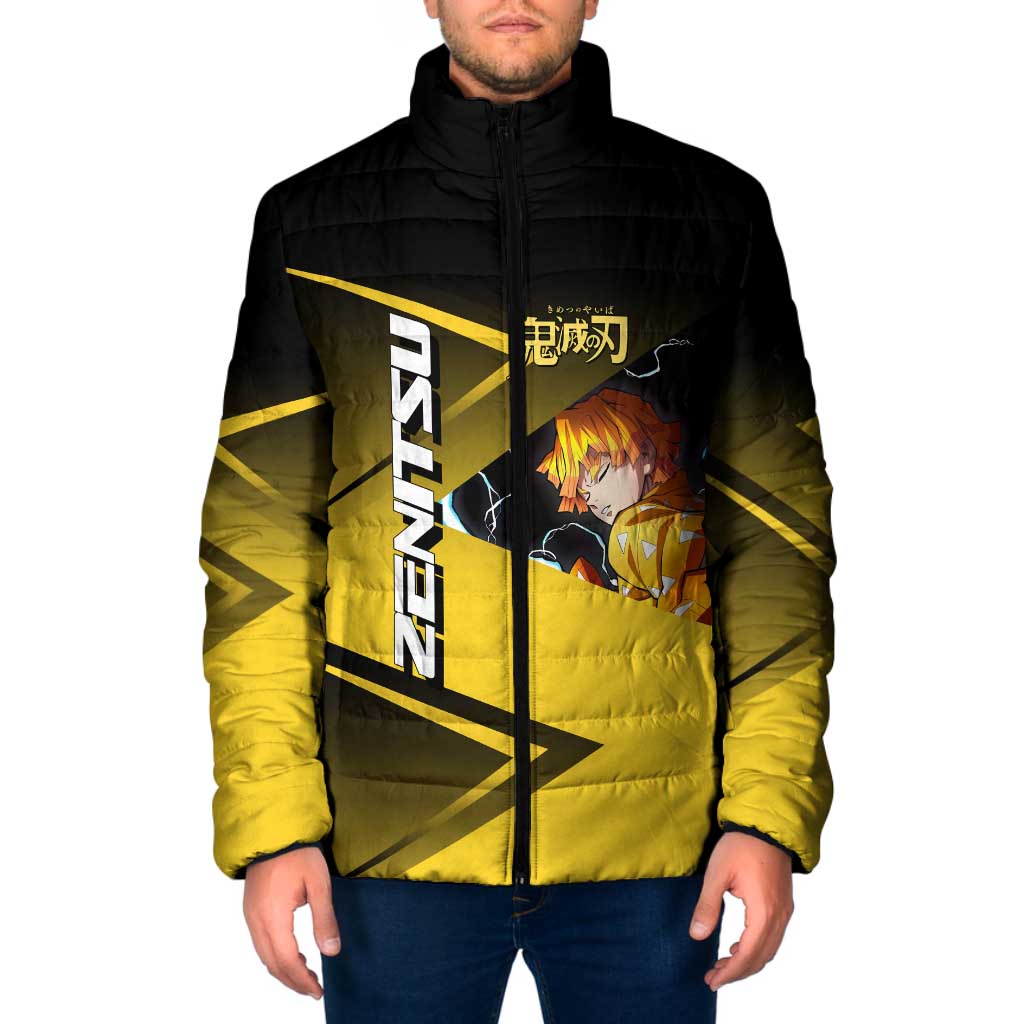 Zenitsu Agatsuma Thunder Smash Padded Jacket Sporty Anime Mashup Style