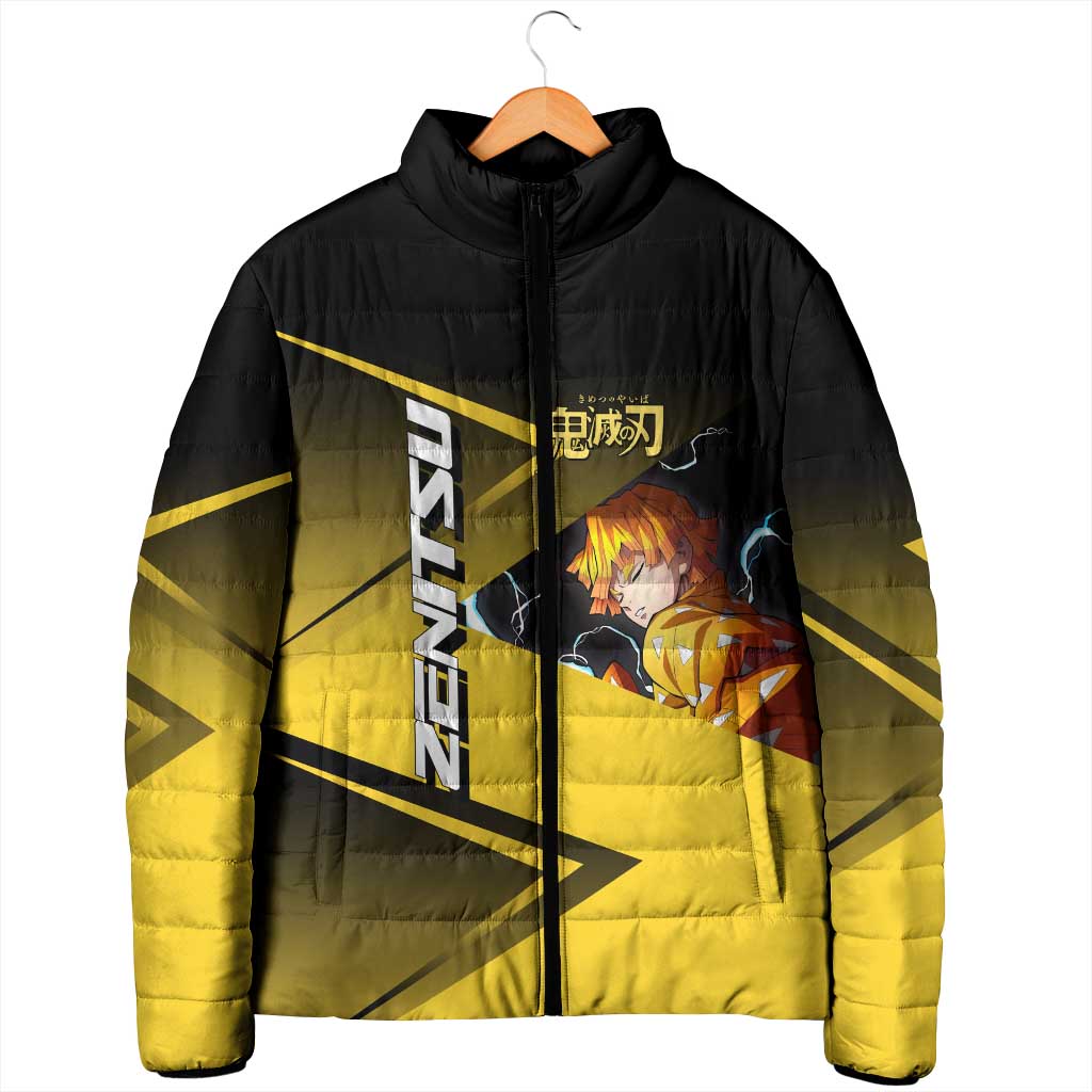 Zenitsu Agatsuma Thunder Smash Padded Jacket Sporty Anime Mashup Style