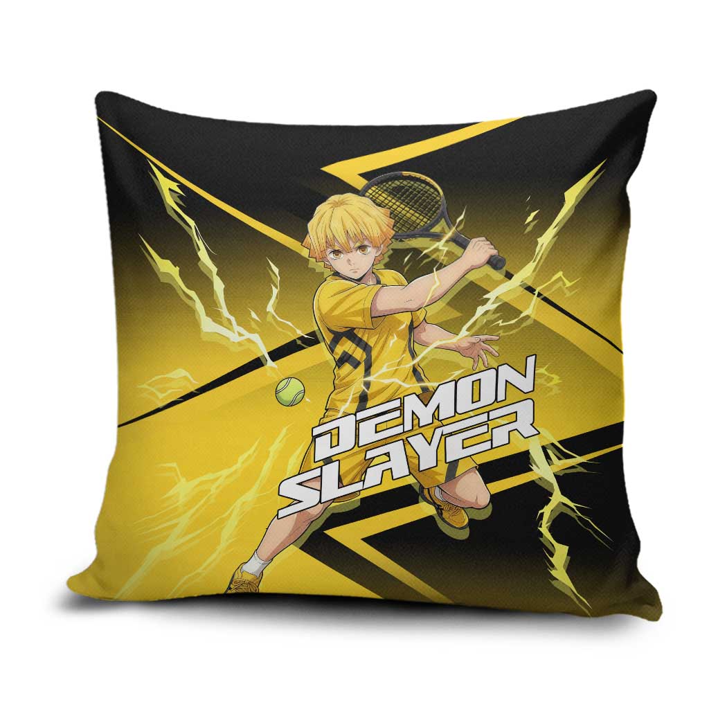 Zenitsu Agatsuma Thunder Smash Pillow Cover Sporty Anime Mashup Style
