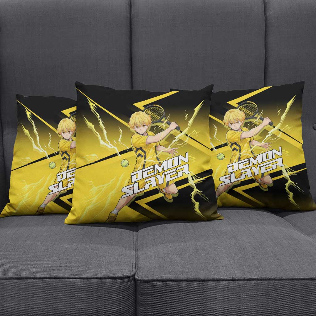 Zenitsu Agatsuma Thunder Smash Pillow Cover Sporty Anime Mashup Style