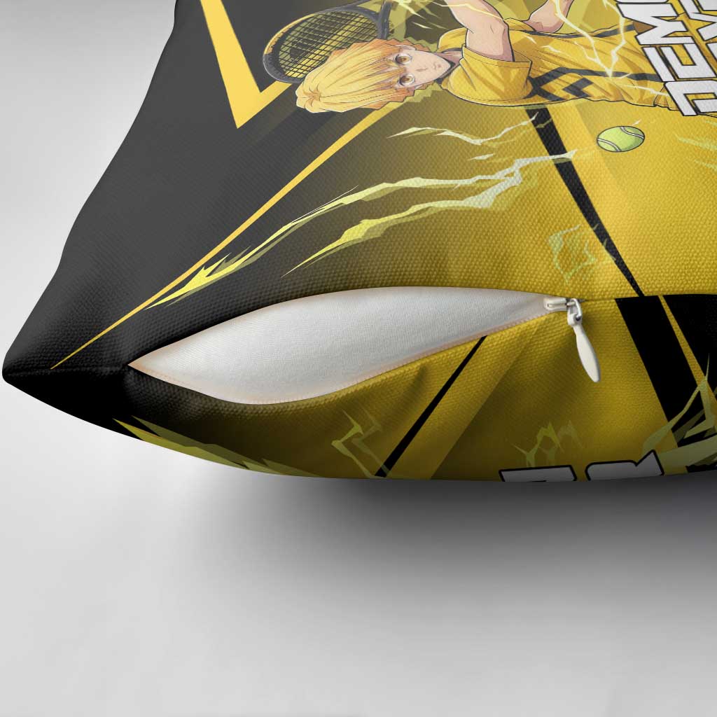 Zenitsu Agatsuma Thunder Smash Pillow Cover Sporty Anime Mashup Style