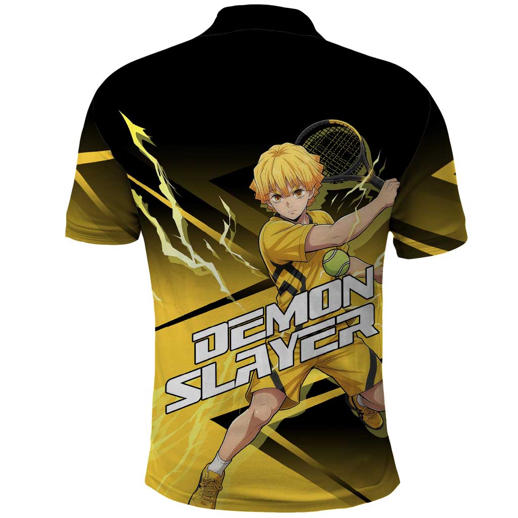 Zenitsu Agatsuma Thunder Smash Polo Shirt Sporty Anime Mashup Style