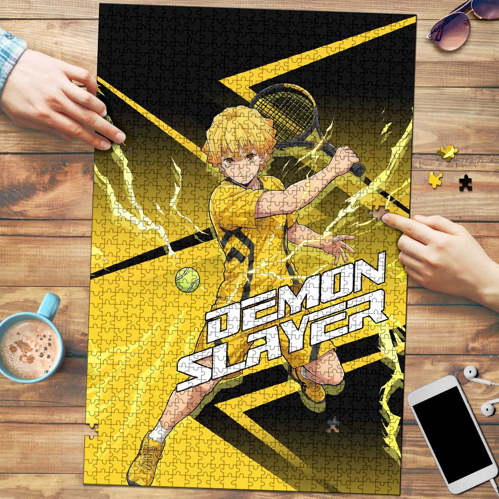 Zenitsu Agatsuma Thunder Smash Puzzle Sporty Anime Mashup Style