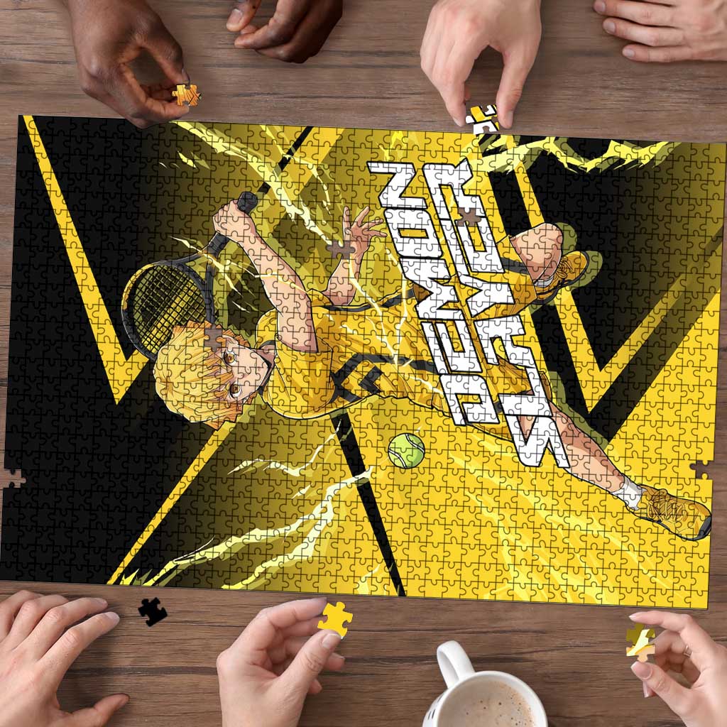 Zenitsu Agatsuma Thunder Smash Puzzle Sporty Anime Mashup Style