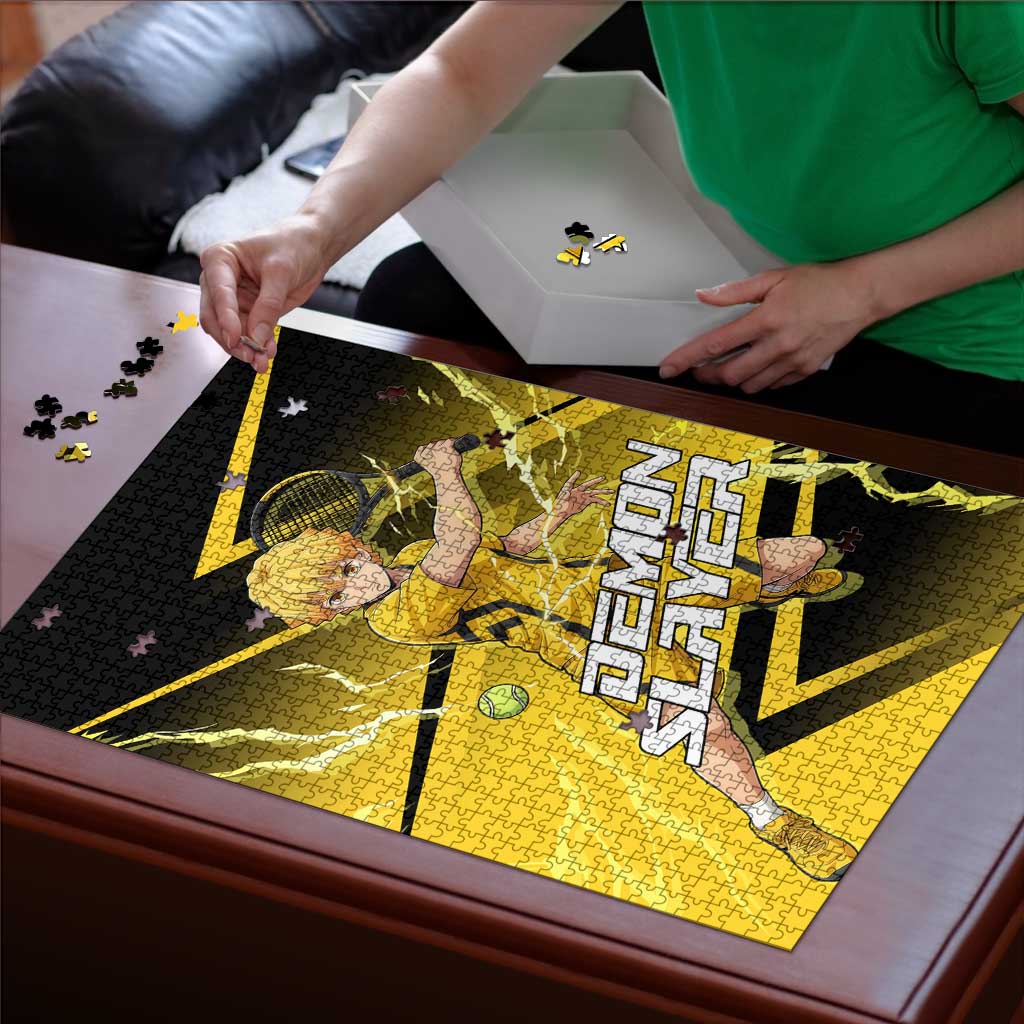 Zenitsu Agatsuma Thunder Smash Puzzle Sporty Anime Mashup Style