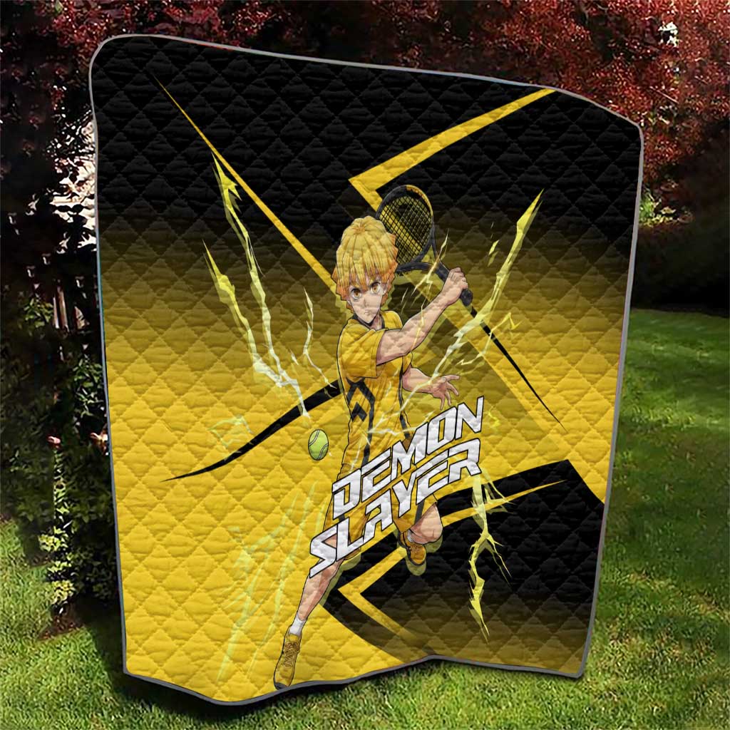 Zenitsu Agatsuma Thunder Smash Quilt Sporty Anime Mashup Style