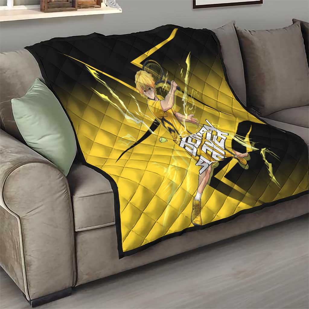 Zenitsu Agatsuma Thunder Smash Quilt Sporty Anime Mashup Style