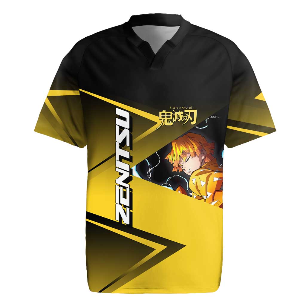 Zenitsu Agatsuma Thunder Smash Rugby Jersey Sporty Anime Mashup Style