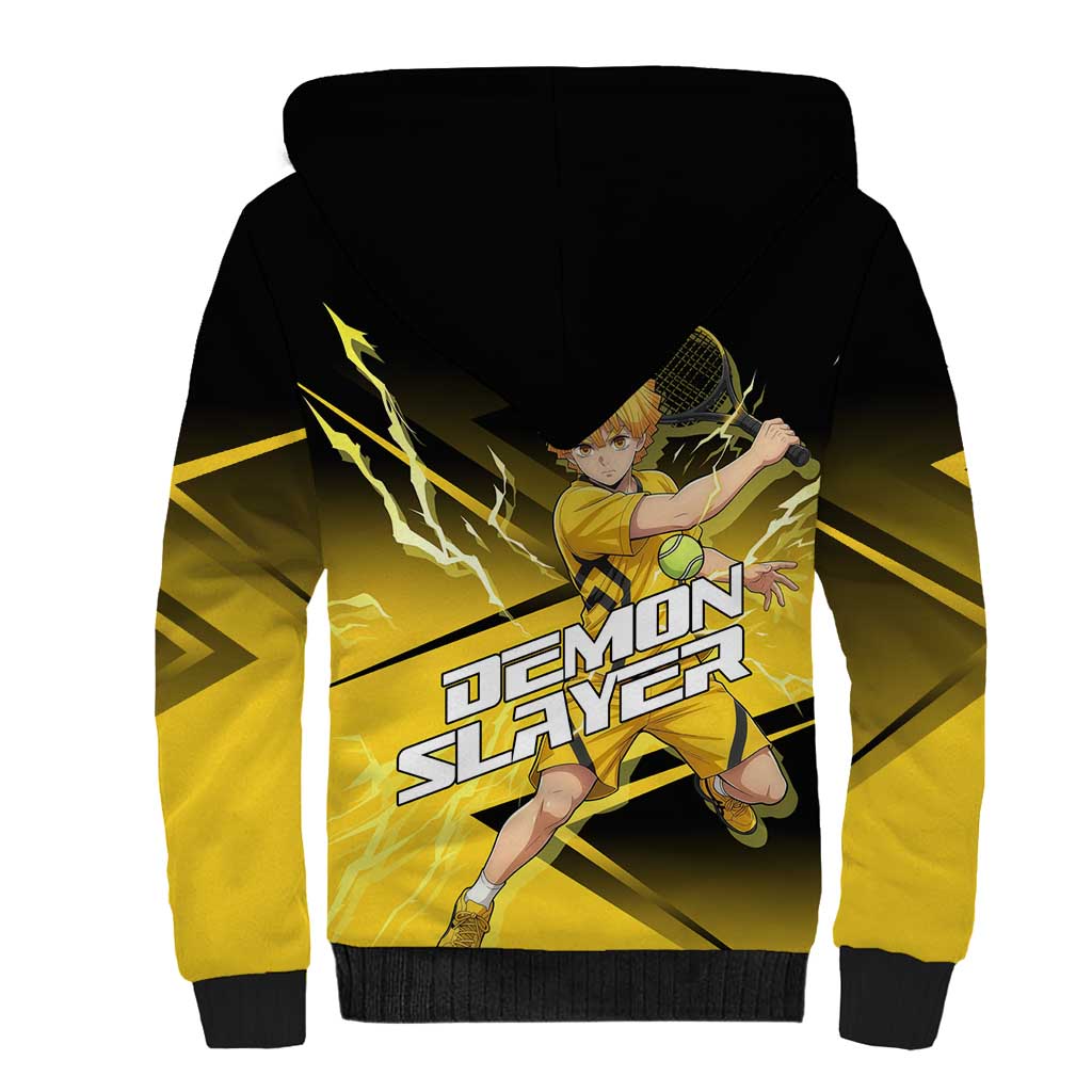 Zenitsu Agatsuma Thunder Smash Sherpa Hoodie Sporty Anime Mashup Style