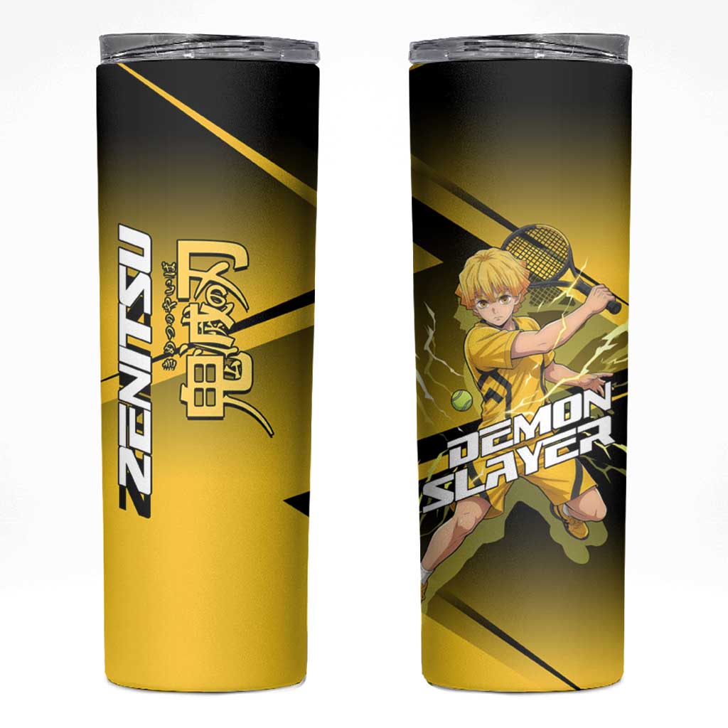 Zenitsu Agatsuma Thunder Smash Skinny Tumbler Sporty Anime Mashup Style
