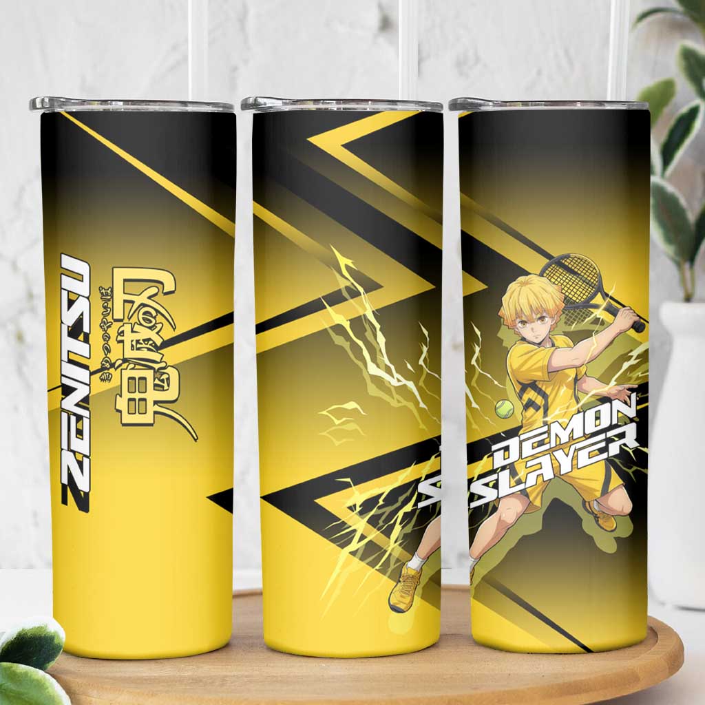 Zenitsu Agatsuma Thunder Smash Skinny Tumbler Sporty Anime Mashup Style