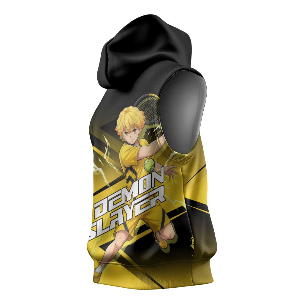 Zenitsu Agatsuma Thunder Smash Sleeveless Hoodie Sporty Anime Mashup Style