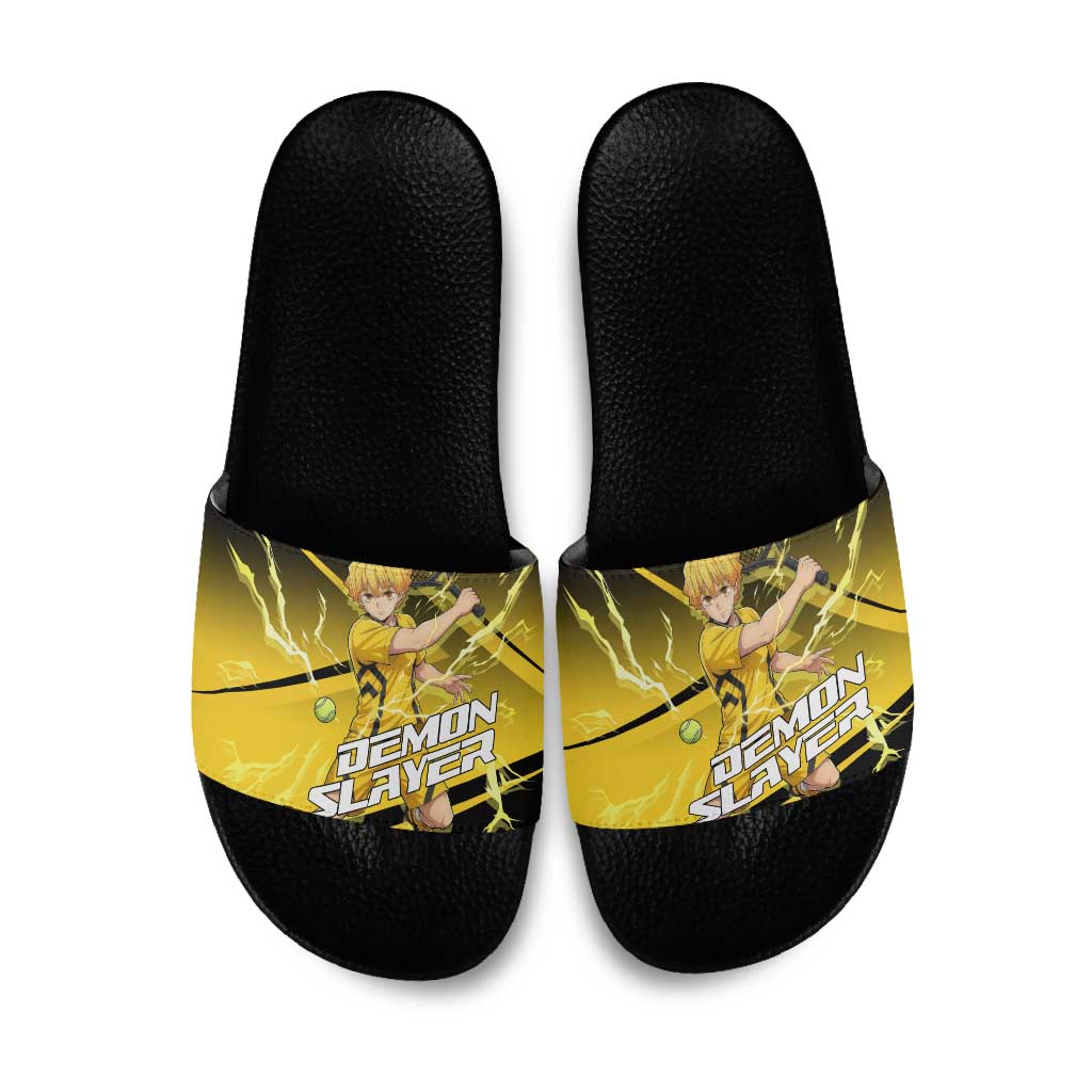 Zenitsu Agatsuma Thunder Smash Slide Sandals Sporty Anime Mashup Style