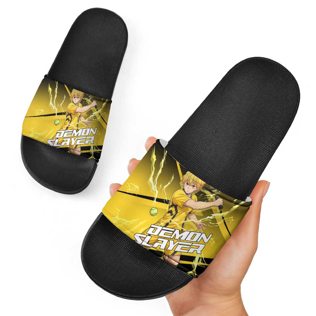 Zenitsu Agatsuma Thunder Smash Slide Sandals Sporty Anime Mashup Style