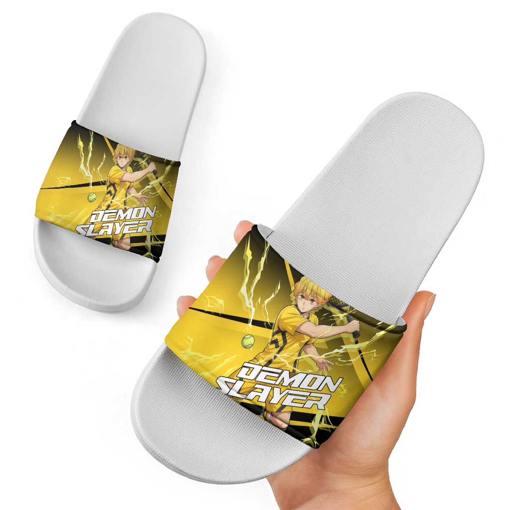 Zenitsu Agatsuma Thunder Smash Slide Sandals Sporty Anime Mashup Style