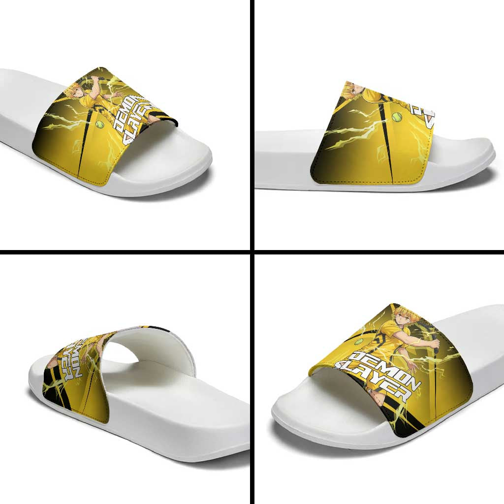 Zenitsu Agatsuma Thunder Smash Slide Sandals Sporty Anime Mashup Style