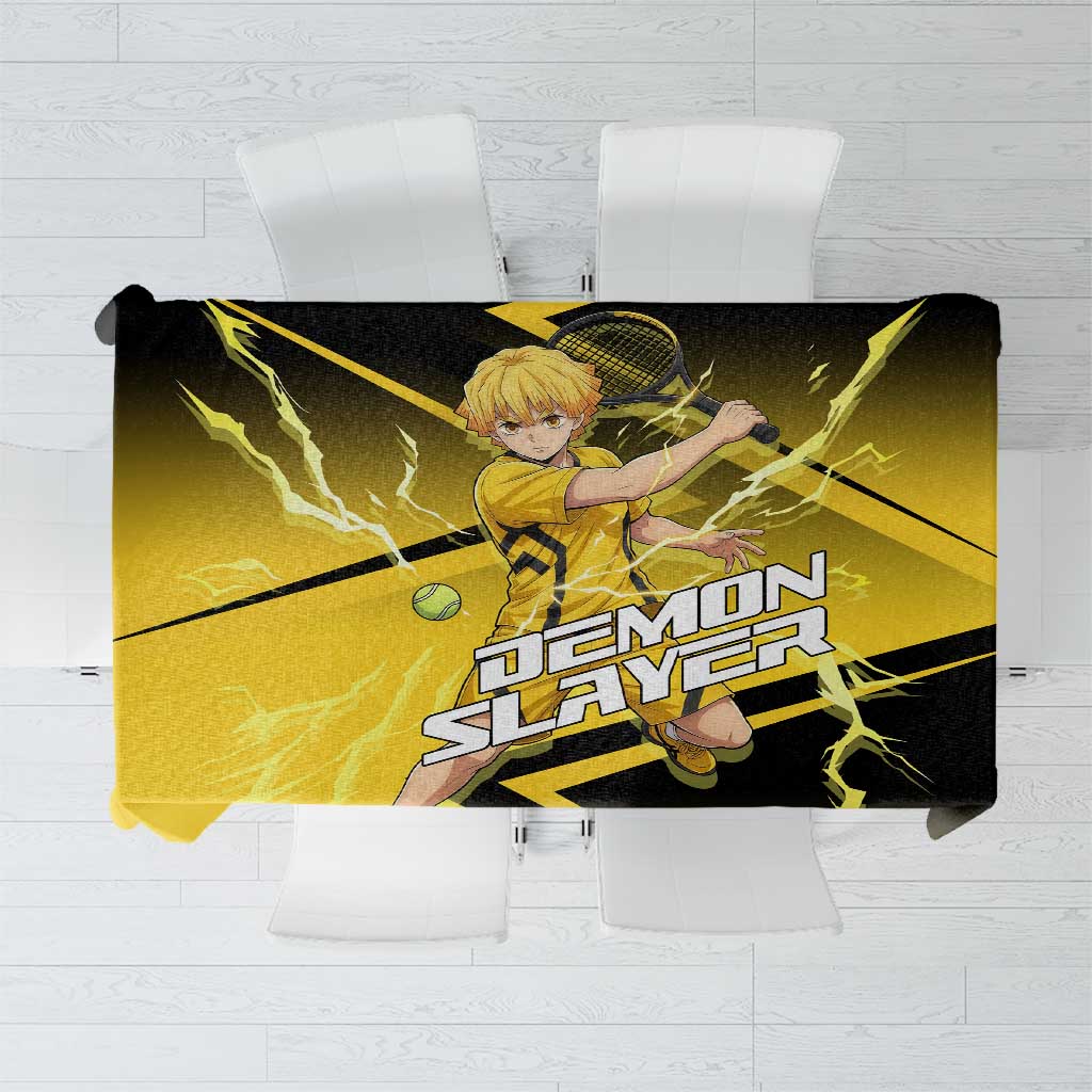 Zenitsu Agatsuma Thunder Smash Tablecloth Sporty Anime Mashup Style