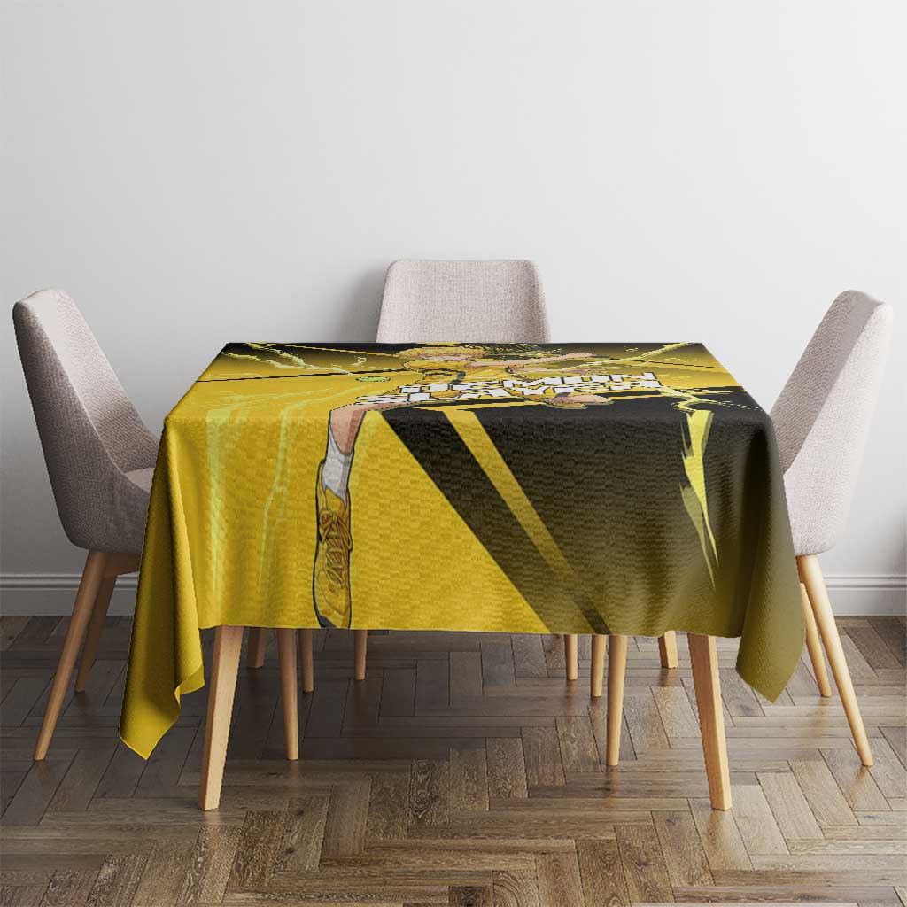 Zenitsu Agatsuma Thunder Smash Tablecloth Sporty Anime Mashup Style