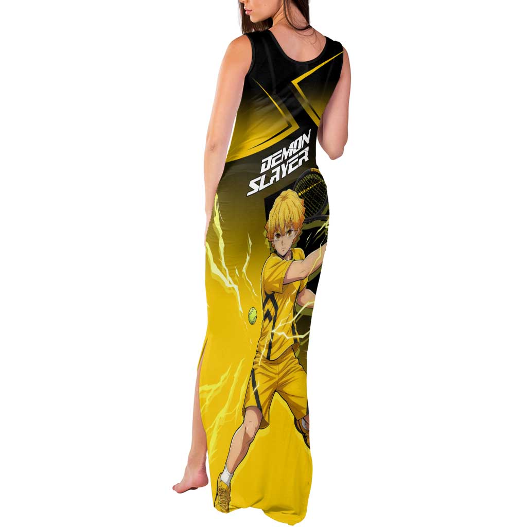 Zenitsu Agatsuma Thunder Smash Tank Maxi Dress Sporty Anime Mashup Style