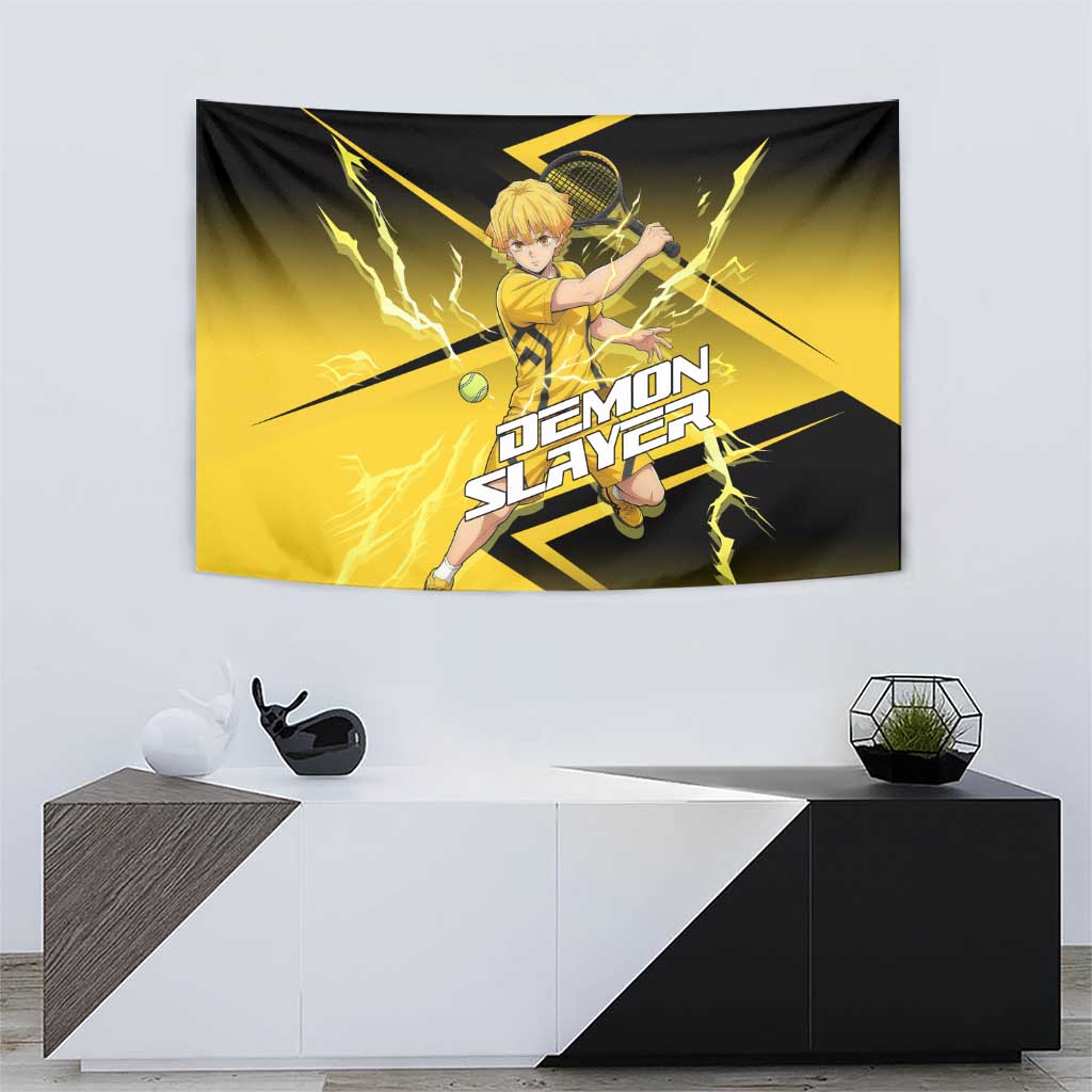 Zenitsu Agatsuma Thunder Smash Tapestry Sporty Anime Mashup Style