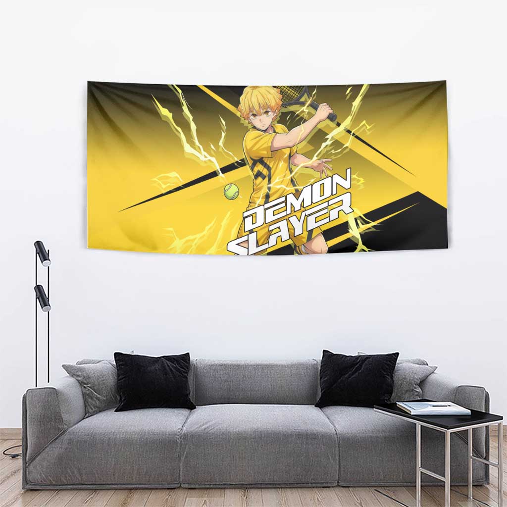 Zenitsu Agatsuma Thunder Smash Tapestry Sporty Anime Mashup Style