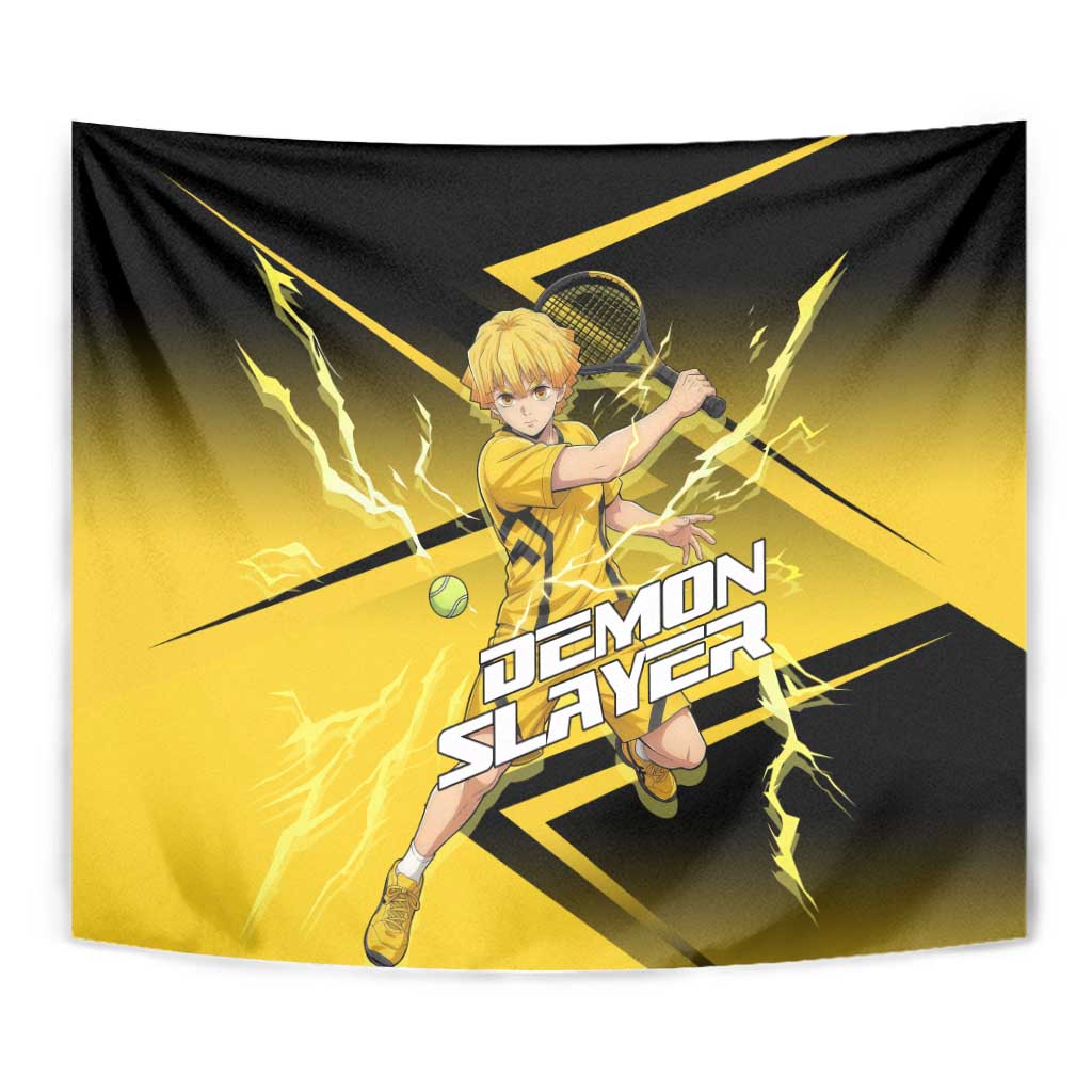 Zenitsu Agatsuma Thunder Smash Tapestry Sporty Anime Mashup Style