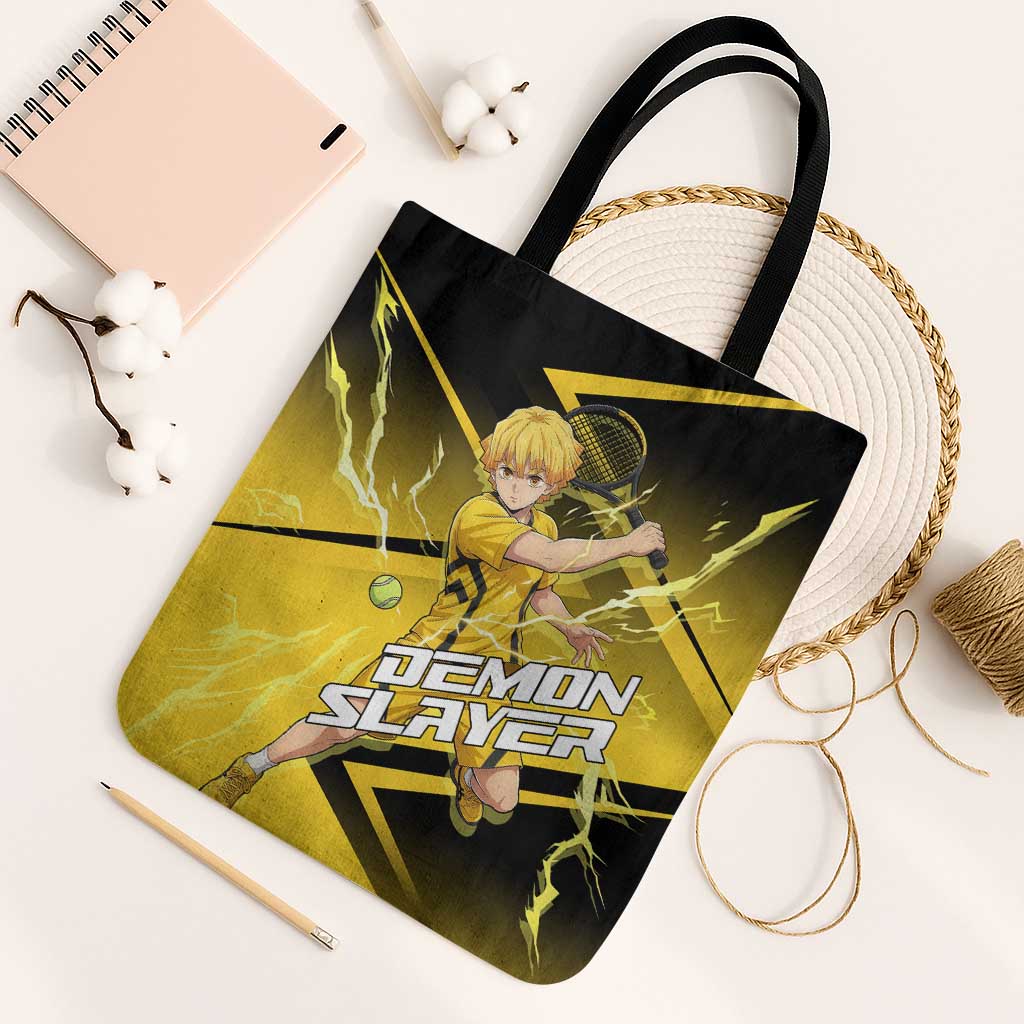 Zenitsu Agatsuma Thunder Smash Tote Bag Sporty Anime Mashup Style