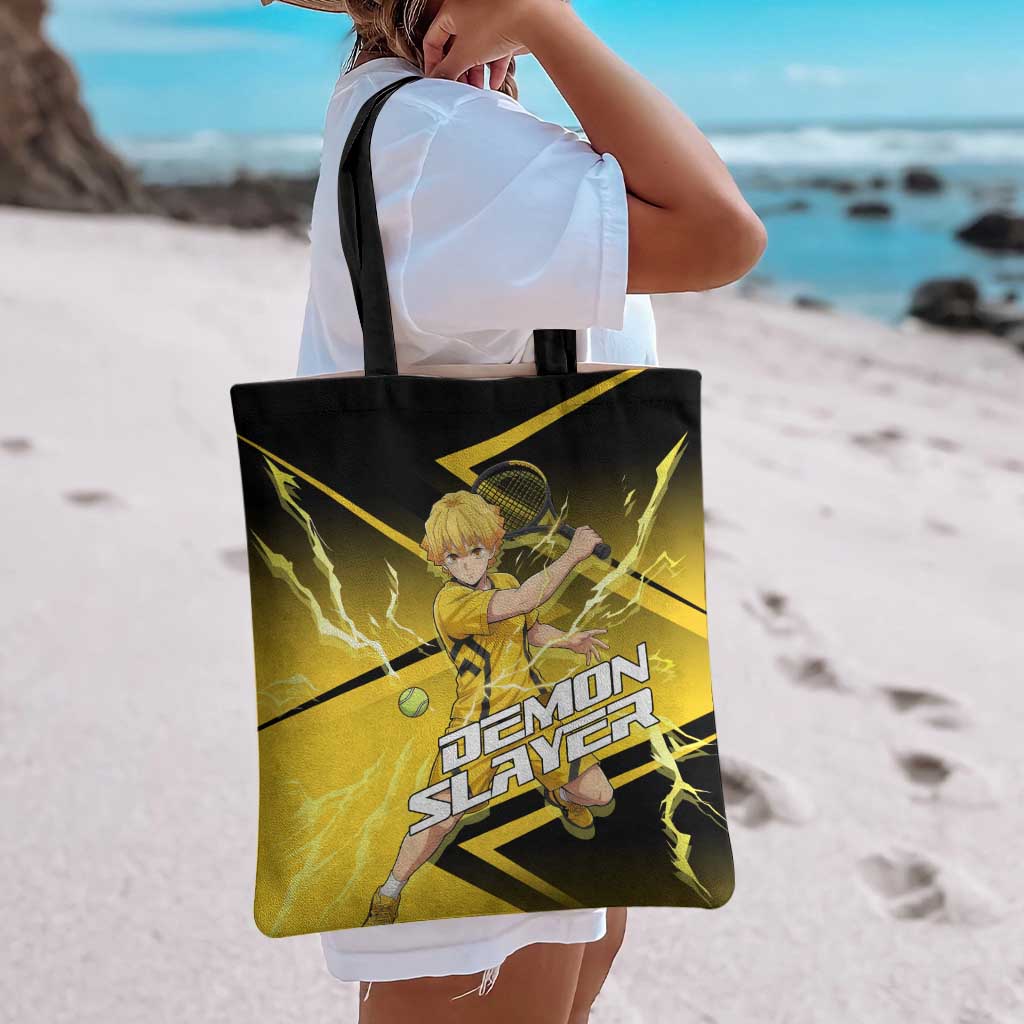 Zenitsu Agatsuma Thunder Smash Tote Bag Sporty Anime Mashup Style