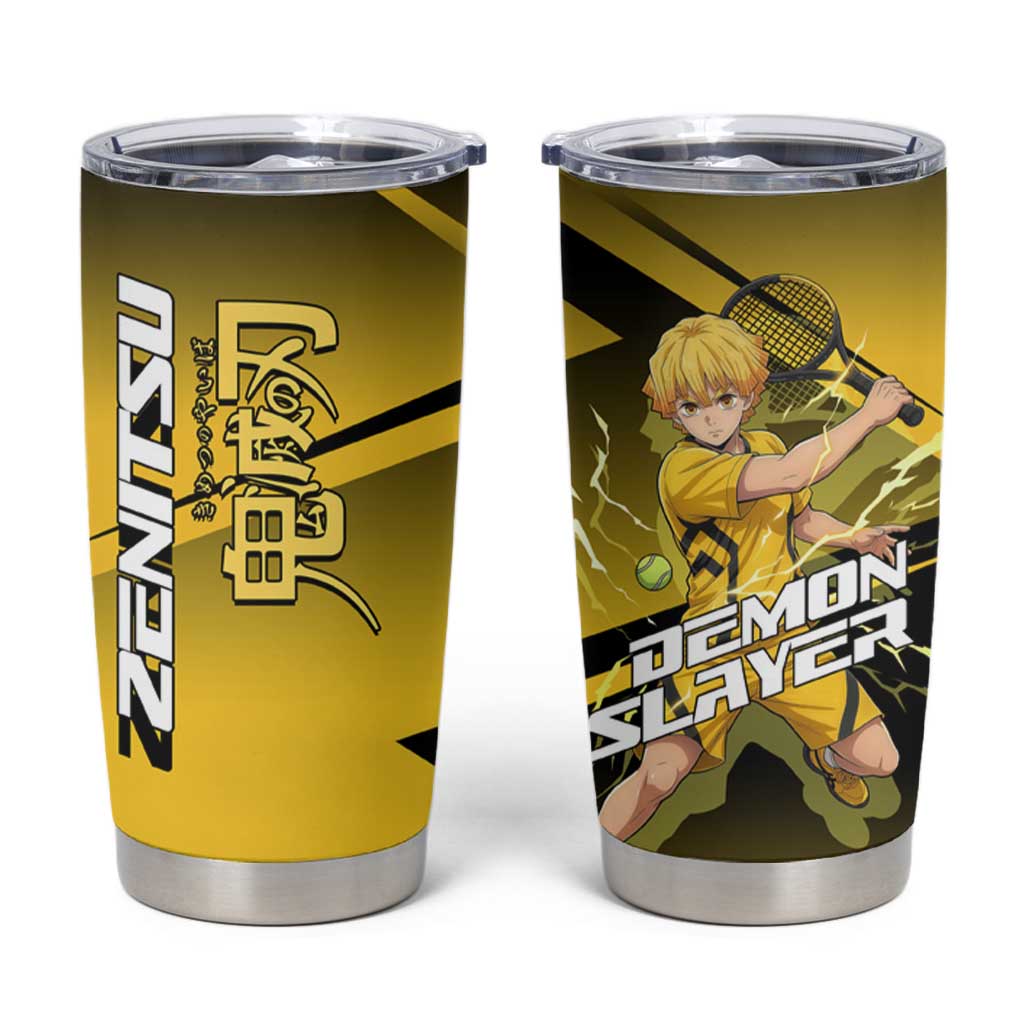 Zenitsu Agatsuma Thunder Smash Tumbler Cup Sporty Anime Mashup Style