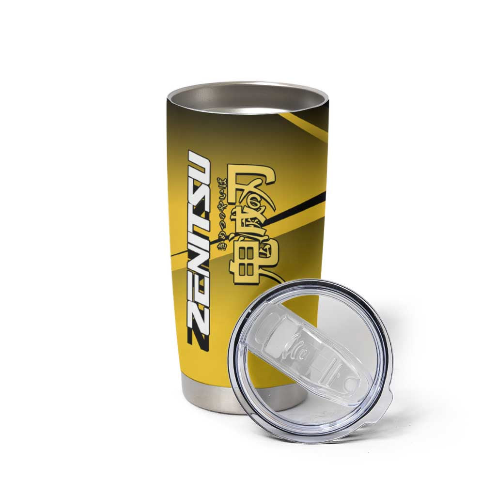 Zenitsu Agatsuma Thunder Smash Tumbler Cup Sporty Anime Mashup Style