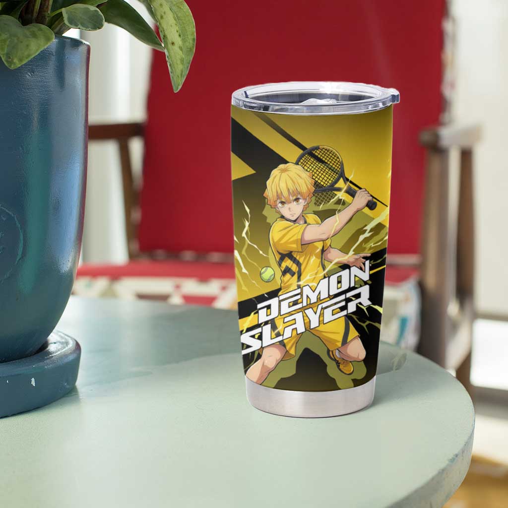 Zenitsu Agatsuma Thunder Smash Tumbler Cup Sporty Anime Mashup Style