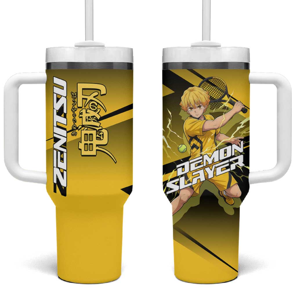 Zenitsu Agatsuma Thunder Smash Tumbler With Handle Sporty Anime Mashup Style
