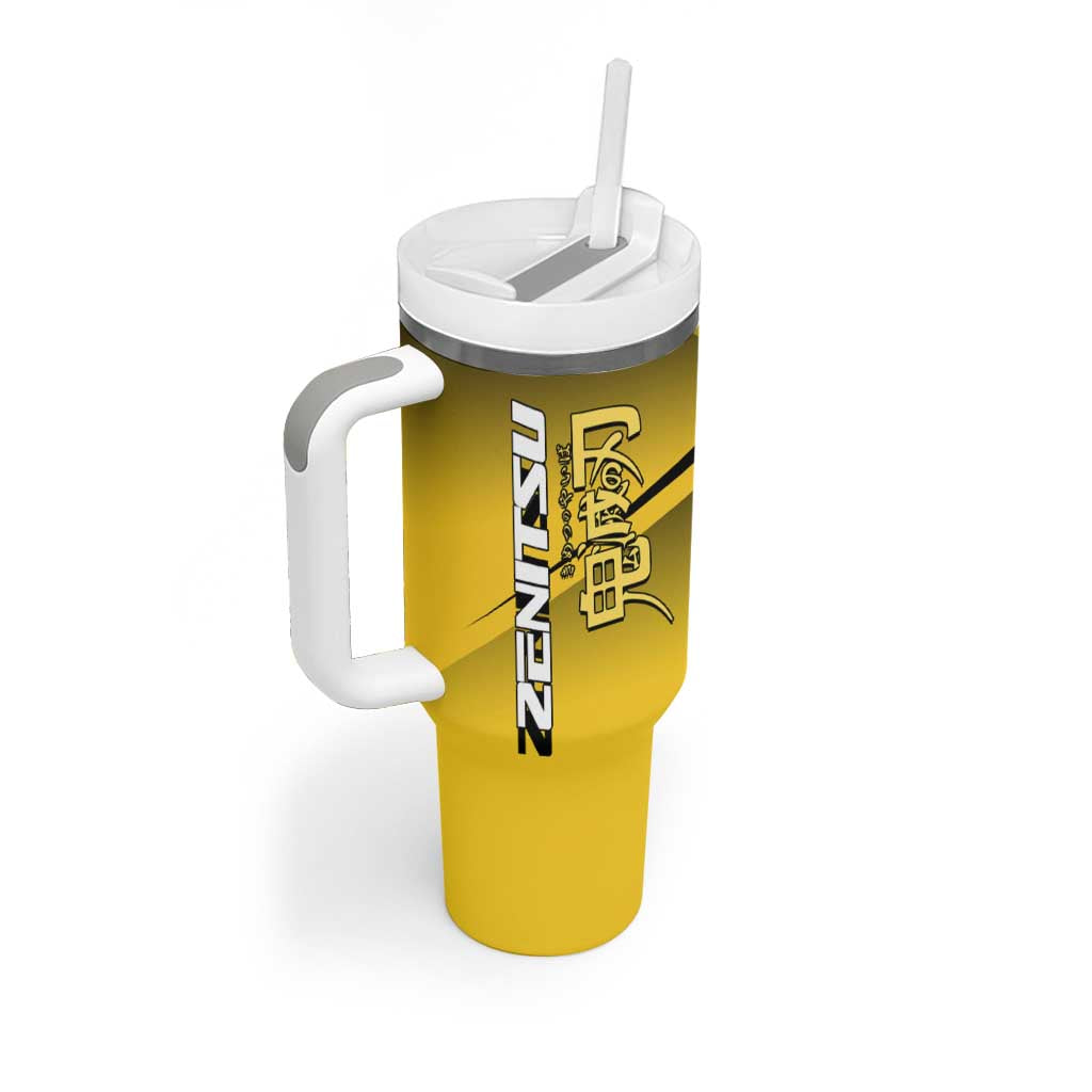 Zenitsu Agatsuma Thunder Smash Tumbler With Handle Sporty Anime Mashup Style