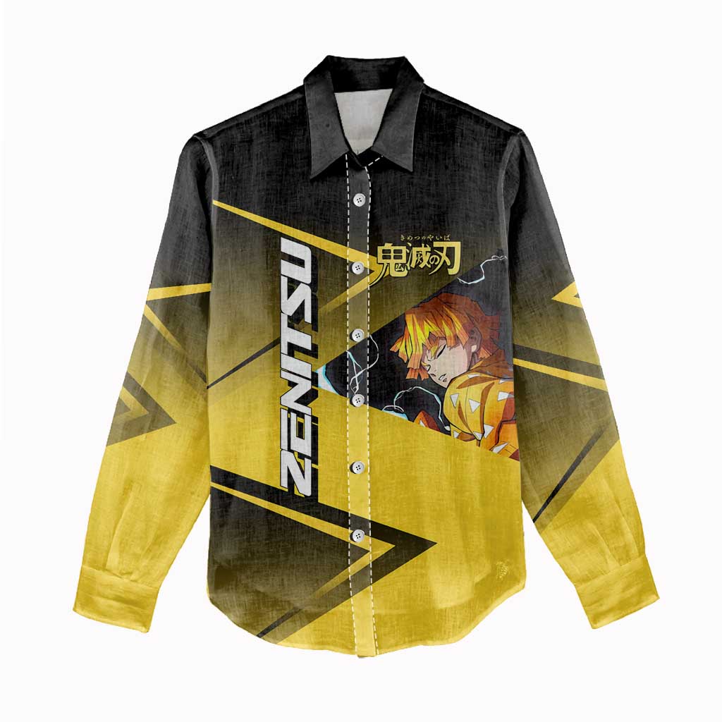 Zenitsu Agatsuma Thunder Smash Women Casual Shirt Sporty Anime Mashup Style