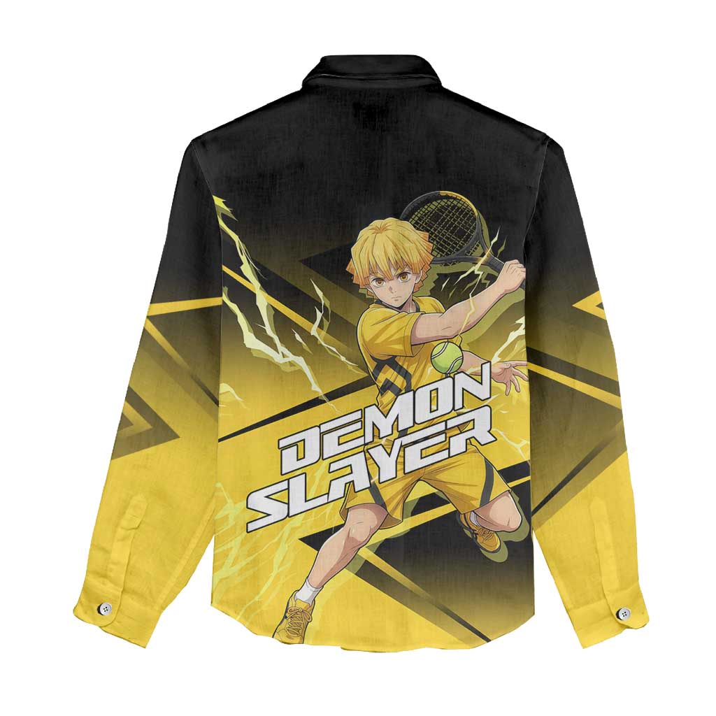 Zenitsu Agatsuma Thunder Smash Women Casual Shirt Sporty Anime Mashup Style