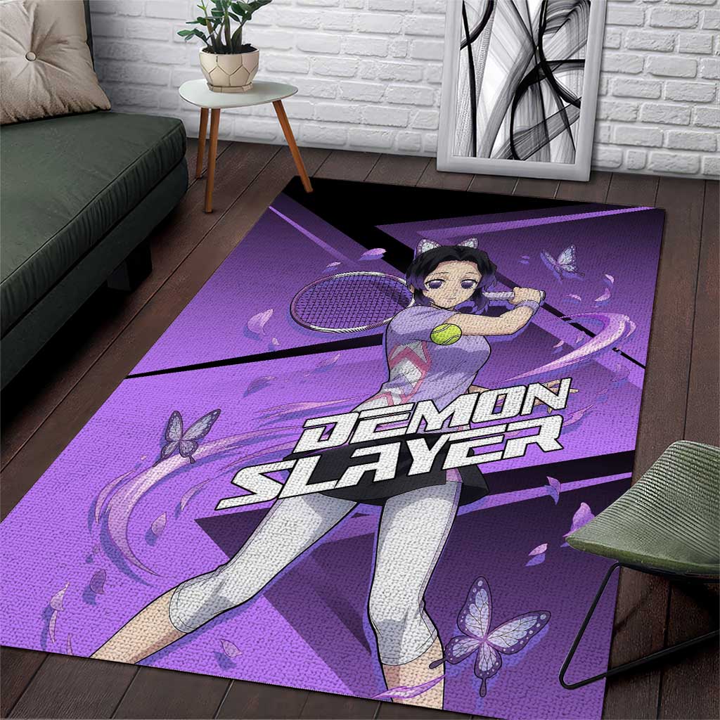 Shinobu Kocho Insect Rally Area Rug Sporty Anime Mashup Style