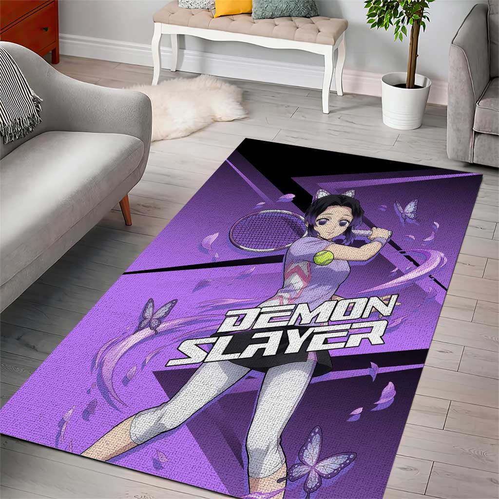 Shinobu Kocho Insect Rally Area Rug Sporty Anime Mashup Style