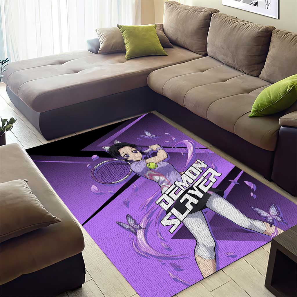Shinobu Kocho Insect Rally Area Rug Sporty Anime Mashup Style