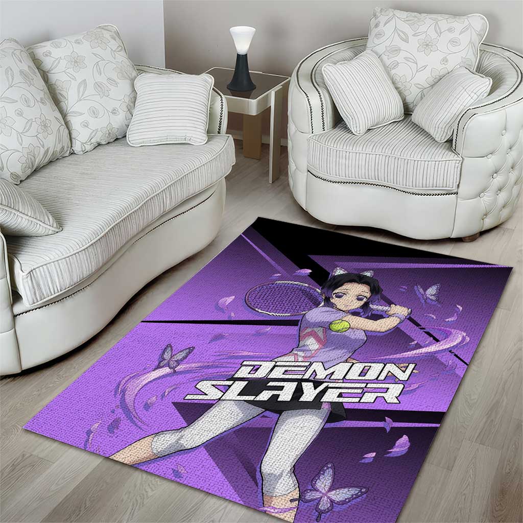 Shinobu Kocho Insect Rally Area Rug Sporty Anime Mashup Style