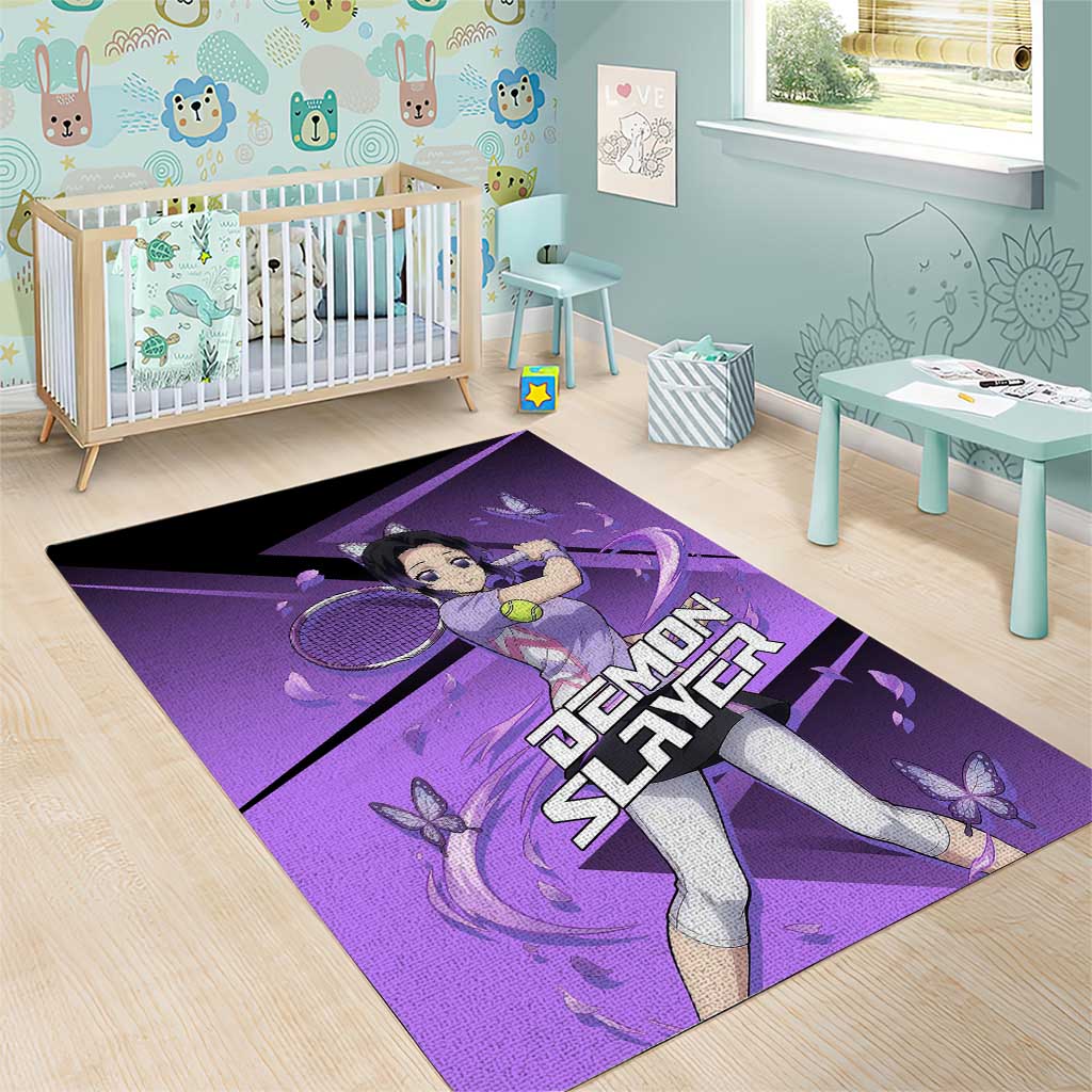 Shinobu Kocho Insect Rally Area Rug Sporty Anime Mashup Style