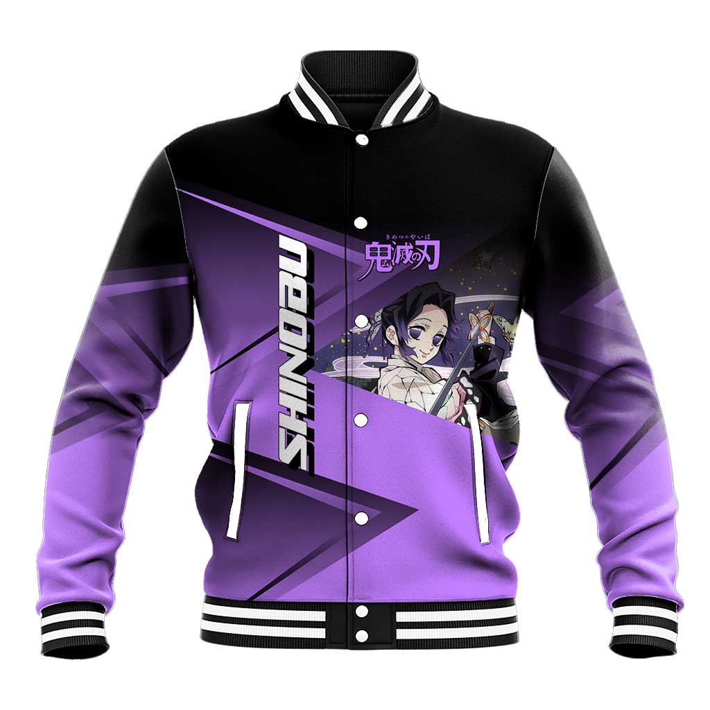 Shinobu Kocho Insect Rally Baseball Jacket Sporty Anime Mashup Style