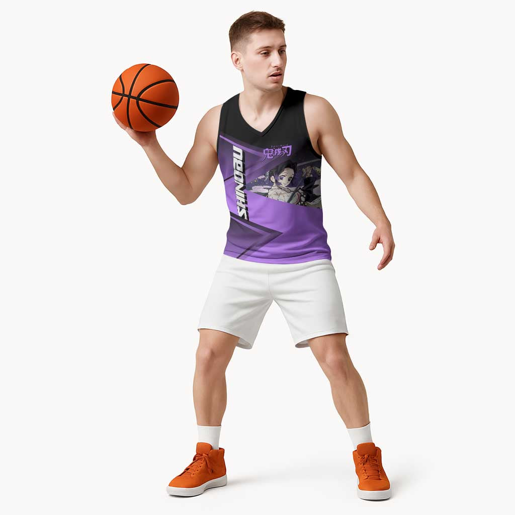 Shinobu Kocho Insect Rally Basketball Jersey Sporty Anime Mashup Style