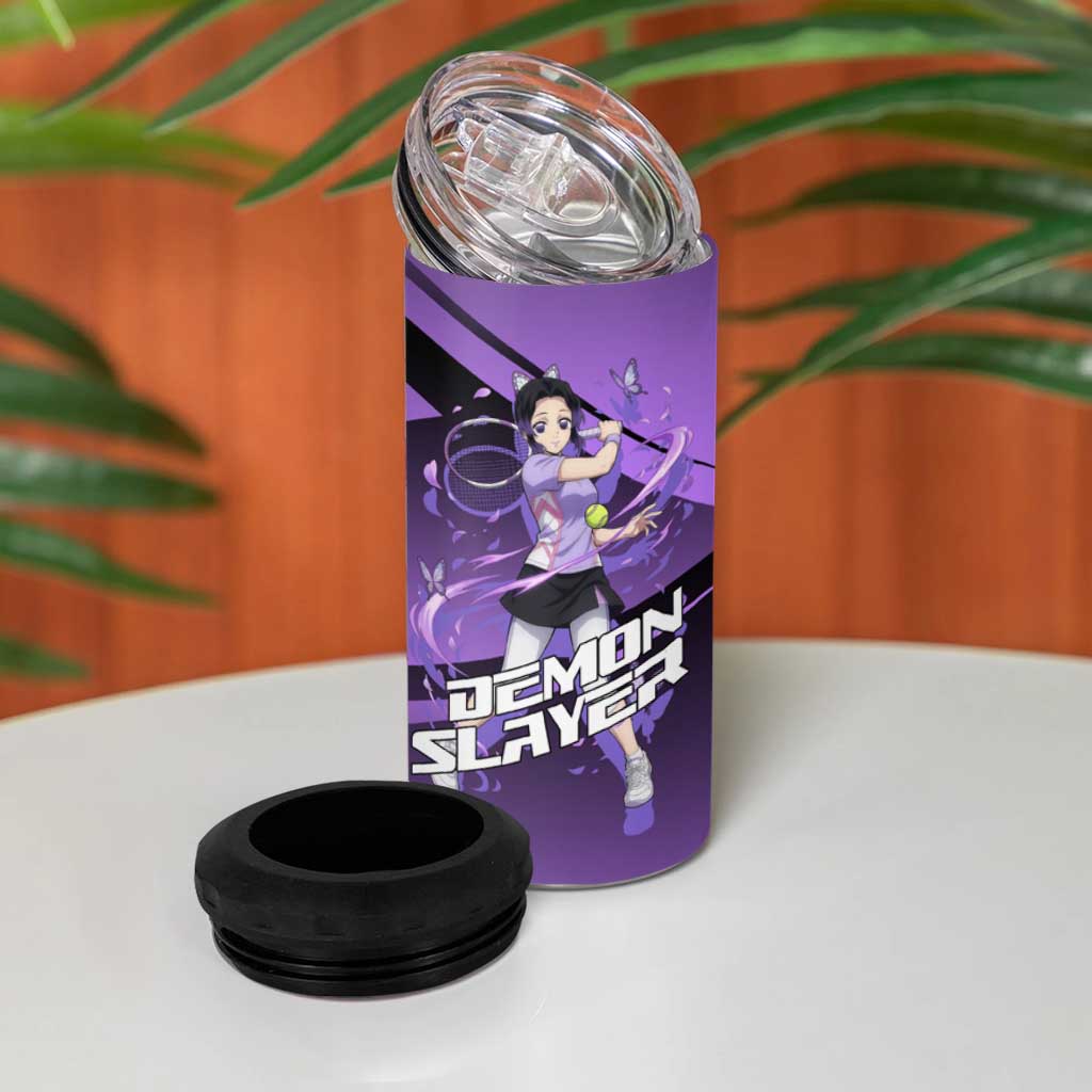 Shinobu Kocho Insect Rally 4 in 1 Can Cooler Tumbler Sporty Anime Mashup Style