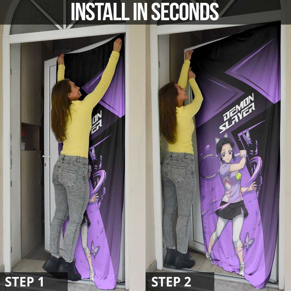 Shinobu Kocho Insect Rally Door Cover Sporty Anime Mashup Style