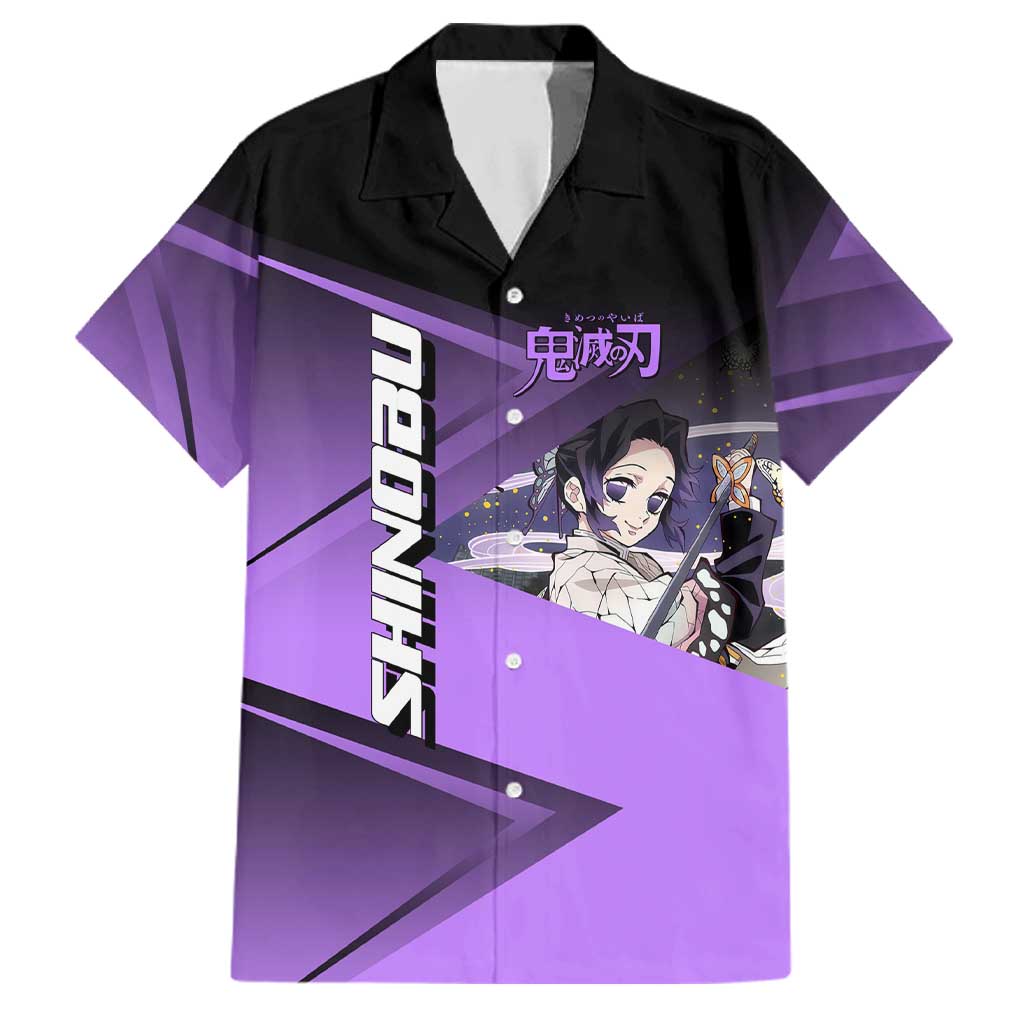 Shinobu Kocho Insect Rally Family Matching Tank Maxi Dress and Hawaiian Shirt Sporty Anime Mashup Style